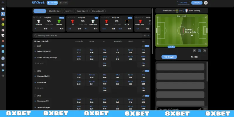 Sảnh thể thao 8XBET - Cuốn hút không tưởng